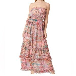 MISA Los Angeles Malaparta Dress. Palazzo Tile SizeXS. Worn with or w/o sleeves